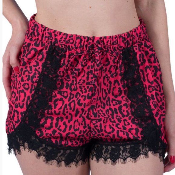 Set short doll and bra pink and black animal print - Picture 3 of 3